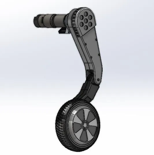 Leg module with distal hub motor