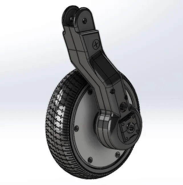 Distal shin assembled with hub wheel