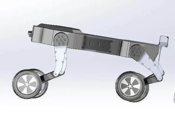 Left side view of bot in inclined posture