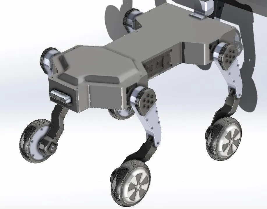 Final CAD render, top-left view